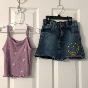 Size 7 skirt and tank top